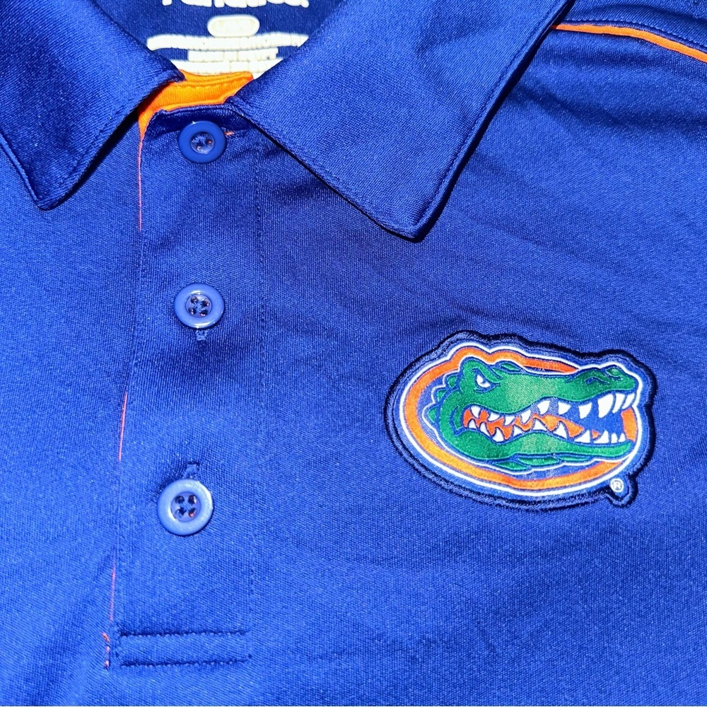 Fanatics Florida Gators Dri-Fit Polo Shirt Mens Large Blue NCAA Football Golf - Picture 3 of 6
